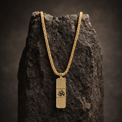 Gold Plated Om Necklace
