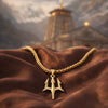 Gold Plated Trishul Necklace
