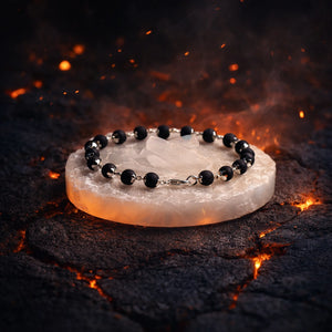 
                    
                      Lord Murugan Silver Karungali Beads Bracelet - Gemsinvite  
                    
                  