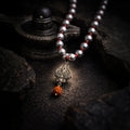 Mercury Beads Mala with Trishul and Rudraksha