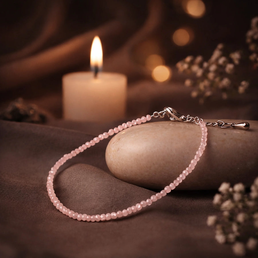 Rose Quartz Anklet