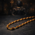 Rudraksha Chain Pendant with Golden Cap
