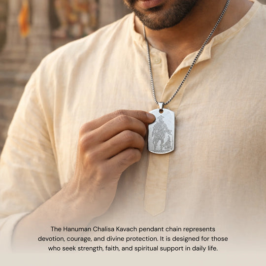 Hanuman Chalisa Silver Locket