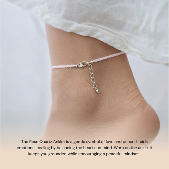 Rose Quartz Anklet