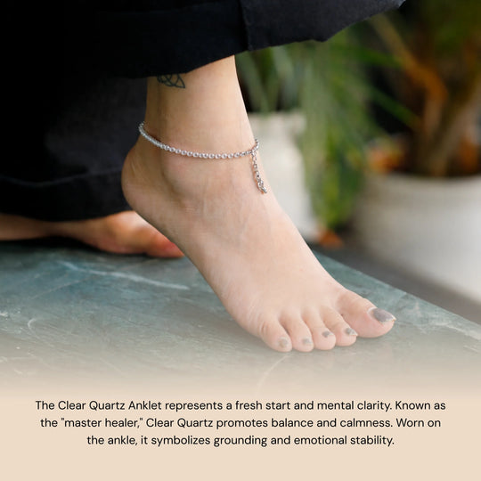 Clear Quartz Anklet