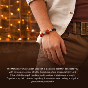 
                    
                      Maha Mrityunjay Kavach Bracelet - Gemsinvite  
                    
                  