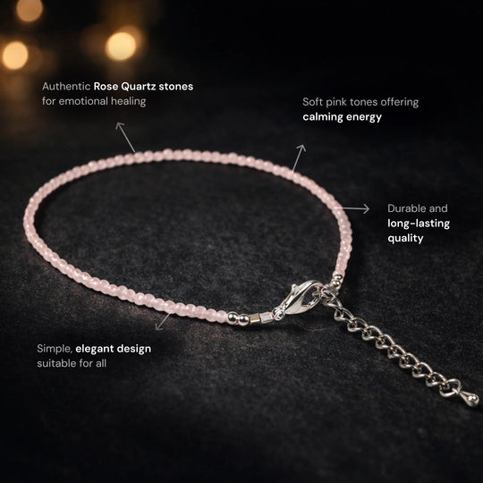 Rose Quartz Anklet