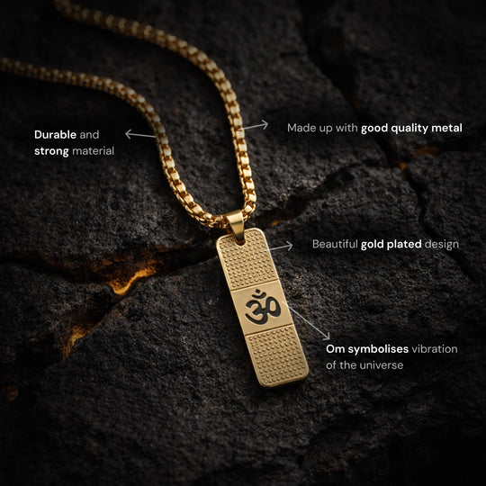 Gold Plated Om Necklace