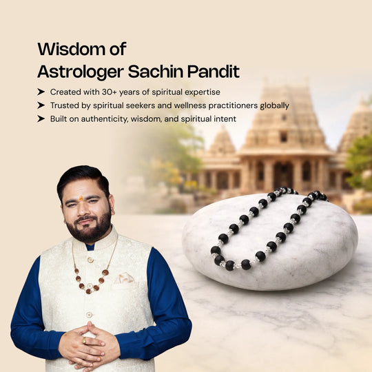 Silver Cap Karungali Mala