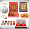 Maha AshtLakshmi Kuber Pooja Kit with Laxmi Ganesh Rudraksha + 5 gm Silver Coin