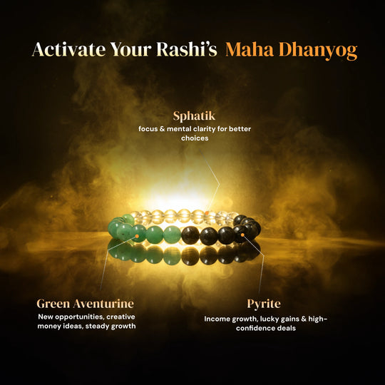 Gemini (Mithun Rashi) Maha Dhanyog Bracelet - Gemsinvite