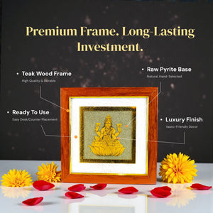 
                    
                      Goddess Lakshmi ji on Raw Pyrite Frame - Gemsinvite
                    
                  