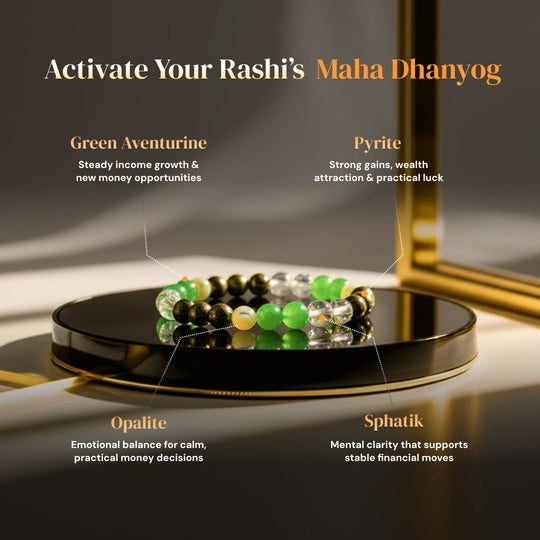 Taurus (Vrishabh Rashi) Maha Dhanyog Bracelet - Gemsinvite