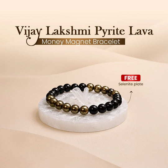 Vijay Lakshmi Pyrite Lava Money Magnet Bracelet